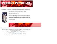 Tablet Screenshot of pegasuspumps.co.uk